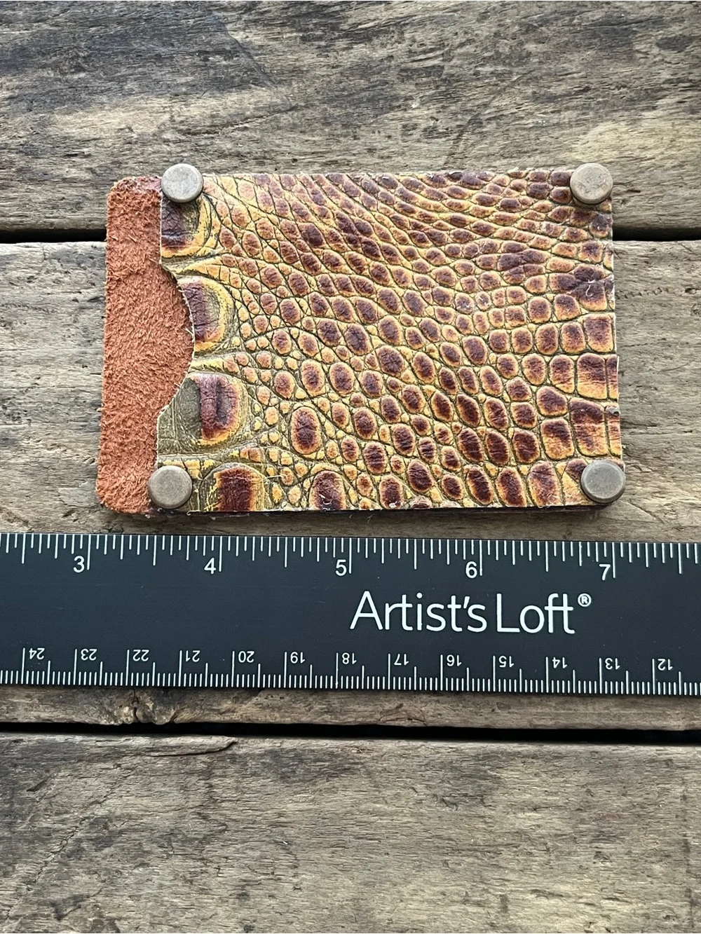 Handmade Leather Card Sleeve Lot of Four